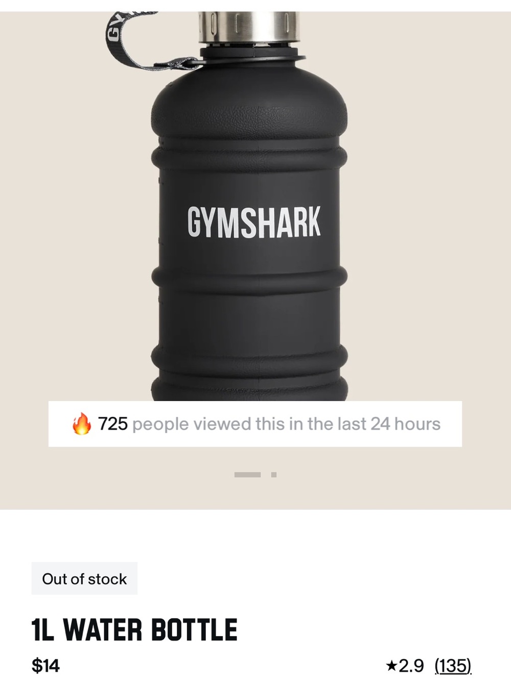 Gymshark Water Bottle